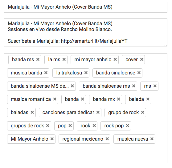 etiquetas en youtube